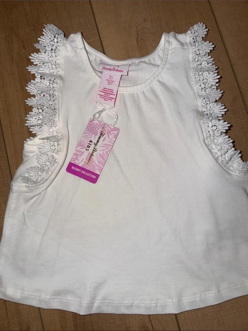 Tommy Bahama Girls Shell Print Wide-Leg Pants Outfit (matching purse & headband)